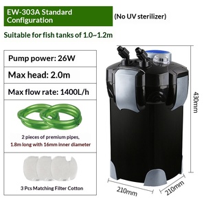 水槽外部フィルターバケット EWシリーズ プラスチック製水槽 5L 大容量 魚分離器 UVエアポンプ - Product Image 5