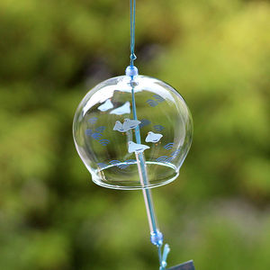 Carillon éolien Furin en verre traditionnel personnalisé pendentif transparent lucide carillon éolien en verre de mer bouteille en verre - Product Image 3