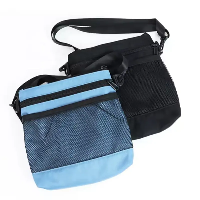 Design Custom Men Women Nylon Small Messenger Sling Pouch Cell Phone Crossbody Bag With Shoulder Strap