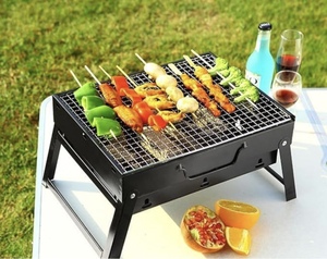 Lò nướng BBQ di động ngoài trời bằng thép không gỉ, gấp gọn dễ sử dụng, thích hợp cho cắm trại, dã ngoại, sử dụng than để tạo hương vị đích thực - Product Image 5