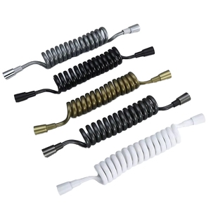 Gun Metal Flexible Pulverizador de inodoro Cable de teléfono Shattaf <span class=keywords><strong>Manguera</strong></span> de conexión de resorte <span class=keywords><strong>WC</strong></span> <span class=keywords><strong>Manguera</strong></span> de bidé - Product Image 5