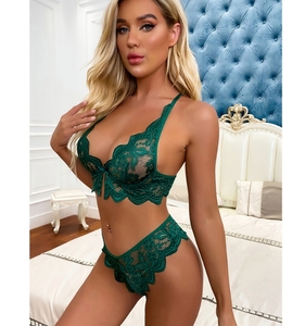 売れ筋新スタイル中空レースレディーセクシー薄いブラセット女性セクシー下着卸売ランジェリー - Product Image 2