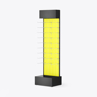 Meubles de rangement modernes personnalisés placage de bois présentoirs muraux pour l'électronique vitrine pour téléphone portable