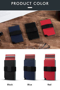 Business Minimalist Carbon Fiber <b>RFID</b> Blocking Credit Card Holder Pop Up Cards 4-6 Cards Slim <b>Wallet</b> <b>for</b> <b>Men</b> - Product Image 4