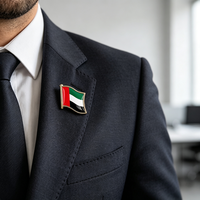Épingles de revers et épingles de chapeau personnalisées avec logo, motifs drapeaux des Émirats Arabes Unis et d'autres pays du monde