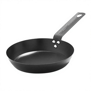 Sartén de Acero al Carbono Pre-sazonada al por Mayor, Diseño Coreano Negro, Capacidad de 1-2L, Apta para Gas e Inducción - Product Image 4