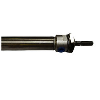Cilindro Pneumático de Ação Dupla em Aço Inoxidável Usinado em CNC, Componente Atuador Linear para Garra de Ferramenta Final de Robô