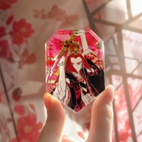 Standee Akrilik Potongan Permata Poligonal Ramah Lingkungan, Karakter Anime Tradisional Tionghoa Prajurit Berambut Merah, Dekorasi Meja, Hadiah