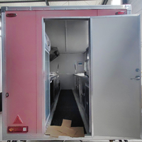 Vente à chaud de camions de restauration rapide chariot de vente mobile de nourriture fourgonnette de nourriture remorque rose