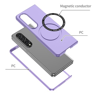 Funda magnética para teléfono móvil Samsung <span class=keywords><strong>Galaxy</strong></span> Z, carcasa magnética de carga inalámbrica, armadura de Color, plegable, TPU, PC, 4, 3, nuevo diseñador - Product Image 2