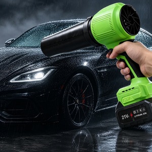 Souffleur et Aspirateur de Feuilles Sans Fil 2-en-1 21V Sans Balais 480W 3 Vitesses 35000 tr/min avec Batterie et Chargeur pour Jardin, Neige et Poussière - Product Image 2