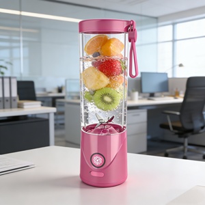 Extracteurs de jus portables 2000 mAh, batterie longue durée, 550 ml, utilisation mains libres à une touche, sans BPA, USB, pour voiture, extérieur, qualité alimentaire, 6 lames, glace - Product Image 6