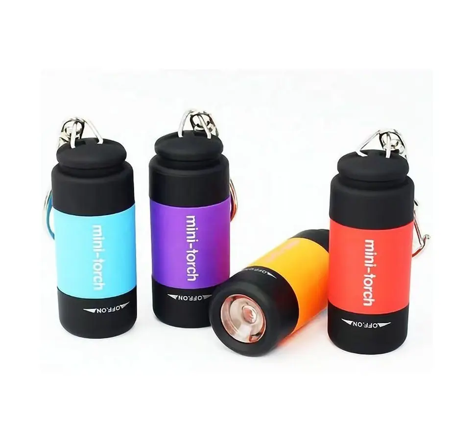 Portable ultra bright mini LED torch USB rechargeable pocket keychain travel small flashlight
