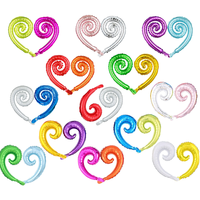 Nouveaux Ballons en Aluminium Décoratifs à Double Spirale et à Boucle Simple, Écologiques, Vente en Gros pour Décorations de Fête d'Anniversaire