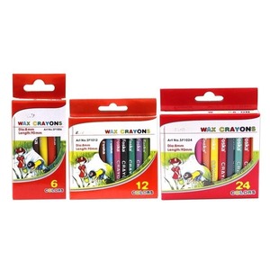 Crayons de cire doux multicolores de haute qualité, non toxiques, 12 couleurs, fournitures artistiques pour enfants, ensemble de crayons de cire - Product Image 1