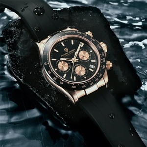 Original nouveau <span class=keywords><strong>PAGANI</strong></span> DESIGN PD-1664 japon <span class=keywords><strong>VK63</strong></span> Movt montres à Quartz saphir étanche chronographe or Reloj Hombre - Product Image 4