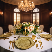 Plaques de charge en plastique réutilisables de 13 pouces pour les modèles 2025 - Parfaites pour les décorations de table de fête de mariage