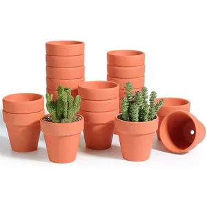 Grote Mini Kleine Outdoor Tuin Stapelbaar Terracotta Klei Succulente Planter Plant Bloem Grow Zaad Kruid Potten Voor Groenten