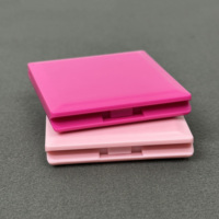 Miroir compact pliable de forme carrée, impression personnalisée, miroir de poche, miroirs promotionnels en plastique