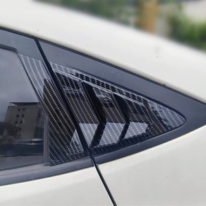 Car Rear <b>Window</b> for Verna Sedan 2011 2012 2015 ABS Carbon Fiber Print Side <b>Cover</b> Trim Sticker Vent Scoop - Product Image 3
