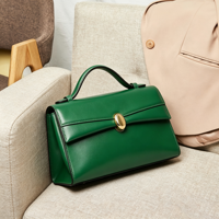 Sac à main en cuir PU Nappa vert pour femme, mini sac à poignée supérieure, fermoir en métal doré, sac de soirée de luxe pour femme