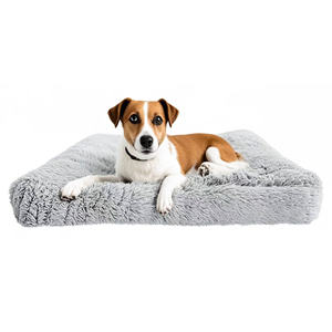 Cama Rectangular Moderna de Felpa para Perros Pequeños y Grandes, Almohadilla Lavable, Antideslizante, Suave y Cómoda - Product Image 2