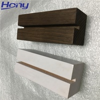 Soporte de número de mesa de madera rústica, soporte de letrero acrílico de pino, Base de exhibición de zócalo de madera de colores personalizados para decoración de boda