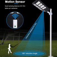 Projecteur étanche IP65 à énergie solaire, éclairage LED extérieur, éclairage solaire de rue 300W, éclairage solaire automatique du crépuscule à l'aube, éclairage solaire pour allée