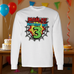 Camiseta de manga larga a juego para mamá del cumpleañero de 3 años - Product Image 3