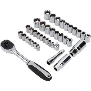 Juego de combinación de herramientas de mano mecánicas con llave de 6-24mm profesional, 14 Uds., juego de caja de herramientas de reparación de automóviles Automotrices - Product Image 1