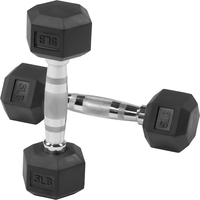 Haltères hexagonaux en caoutchouc pour la remise en forme, utilisation à domicile pour hommes et femmes, haltères en fonte solide pour la musculation
