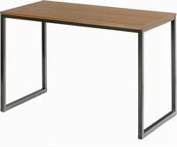 Escritorio Ergonómico de Madera MDF para Oficina en Casa, Fácil de Montar, Colección Moderna para Estudio con Patas de Metal