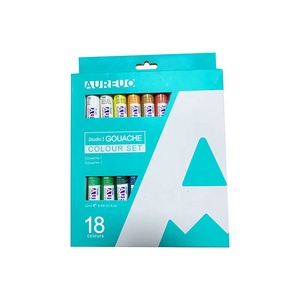 Jautomo — Kit de peinture <span class=keywords><strong>Gouache</strong></span> en aluminium, Kit de qualité supérieure de 12ml, 18 couleurs - Product Image 1