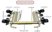 4 PCS pour 1 jeu de levier de roue auxiliaire de positionnement de roue de véhicule Dolly Jack 4 levier de positionnement de véhicule chariot de roue pour pneu de voiture