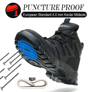 Calzado de Seguridad Transpirable Ligero de Caña Alta para Hombre y Mujer, Cuatro Estaciones, Anti-aplastamiento, Anti-pinchazos, Puntera de Acero, Forro Polar - Product Image 3