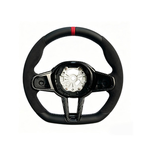 Volante Sportivo M Performance Bestseller in Pelle con Dettagli Rossi e Cuciture Personalizzate per M3 M4 M5 X3 X5 CS LCI <span class=keywords><strong>G20</strong></span> <span class=keywords><strong>G30</strong></span> - Product Image 1