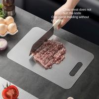 Planche à découper en acier inoxydable nid d'abeille pour la maison, côtés avant et arrière, adhésive, antidérapante, antibactérienne, pour accrocher les couteaux