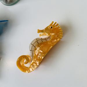 Nueva Pinza de <span class=keywords><strong>Pelo</strong></span> de Acetato de la Serie Océano, Diseño de Nicho, Pinza de Tiburón Ballena, Venta al por Mayor Transfronteriza, Accesorio para Cola de Caballo, Perla - Product Image 4