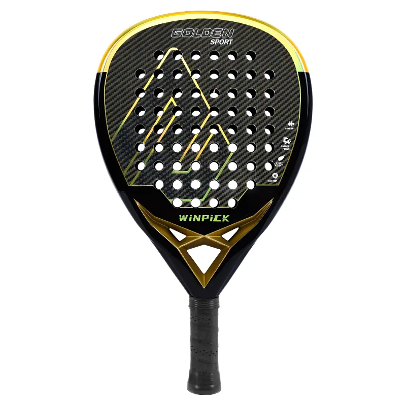 Custom High-end Professional Padel Rackets 3K 12K 18K Carbon Fiber Padel Racquet for Training and Tennis Player
