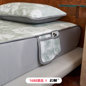 [Brand] Cooling Fitted Sheet Mat 1.5m 1.8m Ice Silk Modern Style Washable Summer <b>Bedding</b> <b>Set</b> - Product Image 2