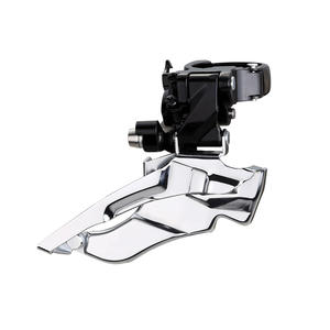 <span class=keywords><strong>Desviador</strong></span> <span class=keywords><strong>Delantero</strong></span> de Aluminio de Alta Calidad de 10 Velocidades, Color Plata + Negro, para Bicicletas de Montaña y Carretera - Shinesoon TP-190012 - Product Image 1