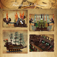 Mould King 13197S 4459PCS Le Bateau Le Hollandais Volant, Ensemble de Briques de Construction, Modèle MOC, Jouet Technique en Plastique, Cadeau Moderne pour les Fêtes