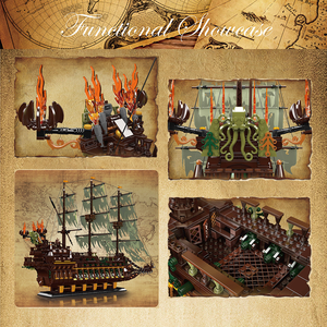 Mould King 13197S 4459 Teile Das Fliegende Holländische Schiff Baustein-Set Modell MOC Technisches Spielzeug Plastik Modernes Festival-Geschenk - Product Image 6
