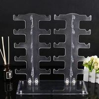 Présentoir à lunettes en acrylique transparent sur mesure, réglable en hauteur, double rangée, support 10 paires, pour comptoir de magasin d'optique, Chine
