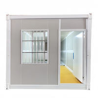 Conteneur pliable de 20 pieds en acier galvanisé, structure moderne et mobile, pour bureau, hôtel ou camping