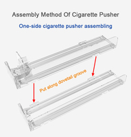 Étagères à cigarettes avec système d'auto-pousseur