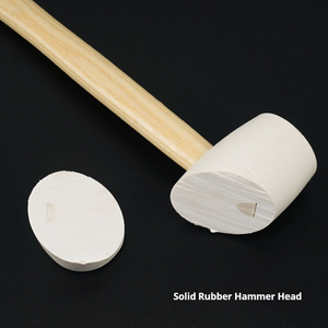 Fast Delivery Industrial Hardware Wooden Handle White Rubber Hammer <b>House</b> Floor Install <b>Tools</b> / Customized Hammer <b>Tools</b> Kumivasa - Product Image 3