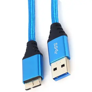ホット販売USB3.0マイクロbケーブルパワーバンクユニバーサルデータ転送USB3.0amからマイクロUSB3.0bオス延長ケーブル