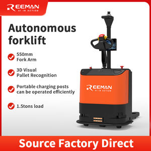 Apilador de Palés Inteligente Reeman, Montacargas de 1.5T con Batería de Litio, Logística Automatizada de Almacén, Montacargas AGV - Product Image 2
