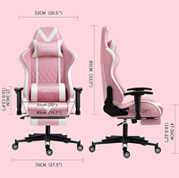 Belle jolie chaise de jeu pour filles accoudoir réglable chaise de jeu rose à dossier haut pour les filles